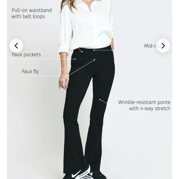 Betabrand Classic Dress Yoga Pant bootcut - Picture 5 of 5